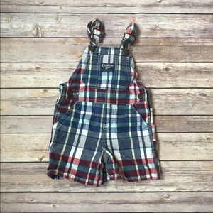 Oshkosh B’Gosh Plaid Overall Shorts